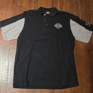 Harley-Davidson Black with Gray Sleeve Polo